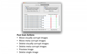 Corrupt JPEG Checker - Post Scan Actions