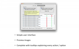 Corrupt JPEG Checker - User Interface